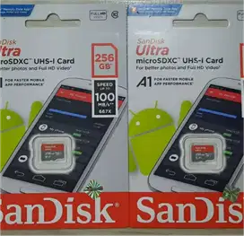 Bergaransi - Memori MicroSD Sandisk size 256 Gb - Micro-SD - Original