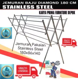 Jemuran stainess steel kuat dan awet, 580rb free ongkir,  bayar COD,