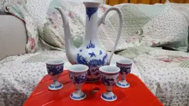 Guci Cina Antik Biru Putih Import nego