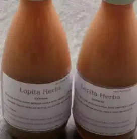 Sari jahe merah, lemon, bawang putih tunggal, cuka apel, madu 300 ml