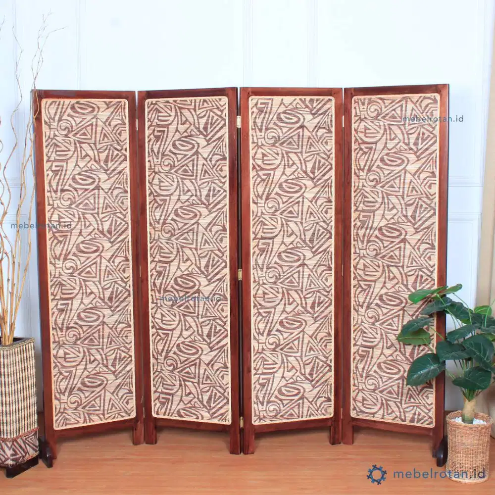 PENYEKAT RUANGAN | SKETSEL PEMBATAS |PARTISI RUANG BATIK 4 DAUN