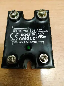 Solid state relay (SSR) input 5-30Vdc output 24-600Vac 25A