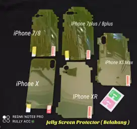 Anti Gores Jelly Screen guard  Protektor Pelindung Belakang iPhone