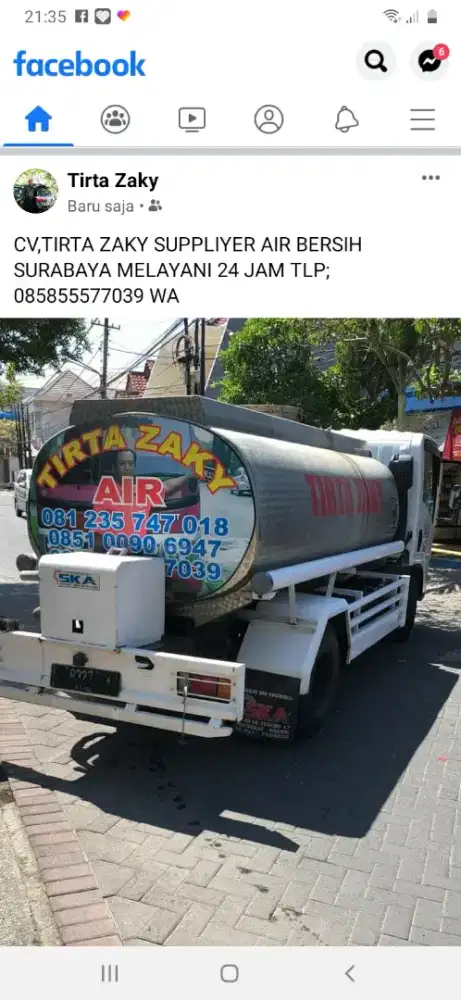 Jual air bersih BANYU BIRU RO surabaya timur melayani 24 jam