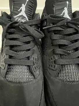 Air Jordan Retro 4 Triple All Full Black Cat, Sz 42 (insole 26,5 cm)