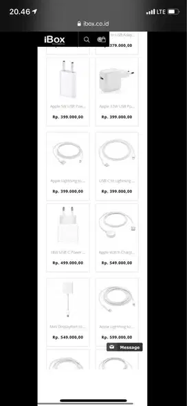 adaptor charger iphone 11 xs max xr x 8 plus 7 6s original ori bawaan