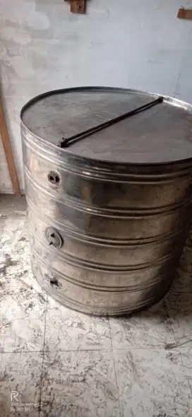 tangki minyak Steinles steel ukuran lingkaran 80 cm tinggi 80 cm