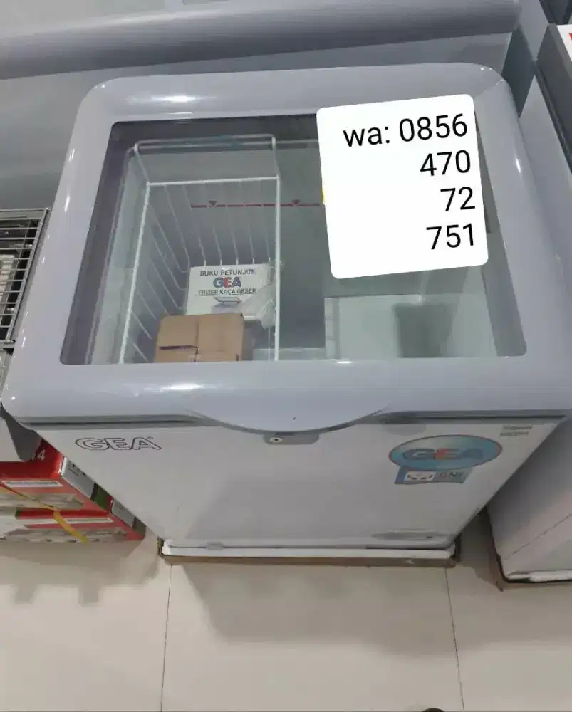 Freezer Box Gea Tutup Kaca 100 Top Open