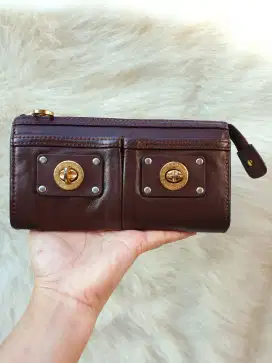 Dompet Import Eks Marc by Marc Jacobs Panjang Kulit Asli Coklat