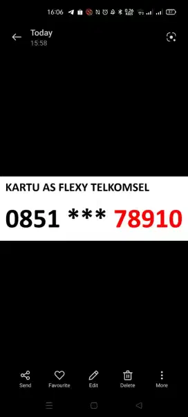 NOMOR CANTIK AS FLEXY TELKOMSEL NO URUT (12 Digit)
