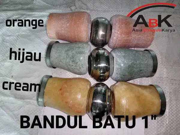 Ornamen Pagar Rumah Bandul Batu 1 inchi warna warni