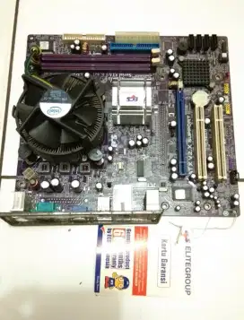 Motherboard DDR 2, ECS FSB 800+ procesor core duo + fan kipas