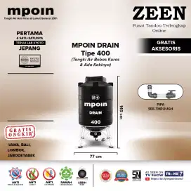 TANDON TANGKI MPOIN DRAIN kap 350 L - 1100 L Garansi 25 th