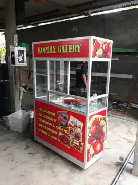 etalase jus gerobak juice etalase gorengan sempol tahu crispy molen