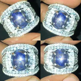 NATURAL VIVID BLUE STAR SAPPHIRE 6.03 CTS HQ