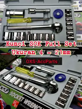 Alat Bengkel Kunci SOK Sock Full Set 4-21mm Socket L Y T shok ring pas