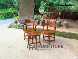 Kursi teras puter jati free ongkir