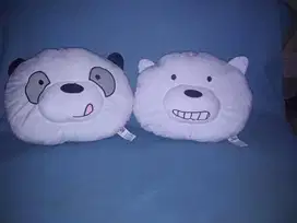 Bantal kepala punggung sofa kartun We Bare Bear si ice bear dan panda