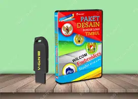 FLASHDISK Paket Desain Bordir Logo Timbul dengan Wilcom ES