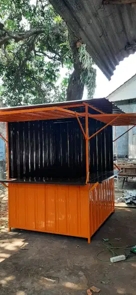 Booth besi galvalum kontainer