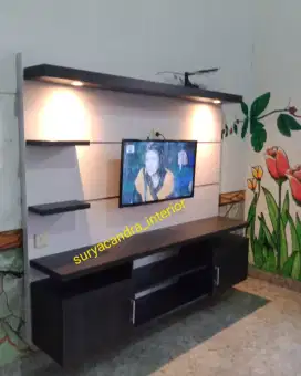 Backdrop tv, 160×180, rak tv, lemari tv, bufet tv, lapisan HPL