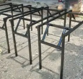 Rangka 120*50*75  besi hollow galvanis meja  lipat