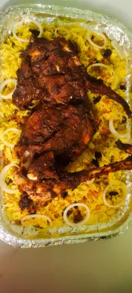 Paha Kambing, nasi biryani kambing