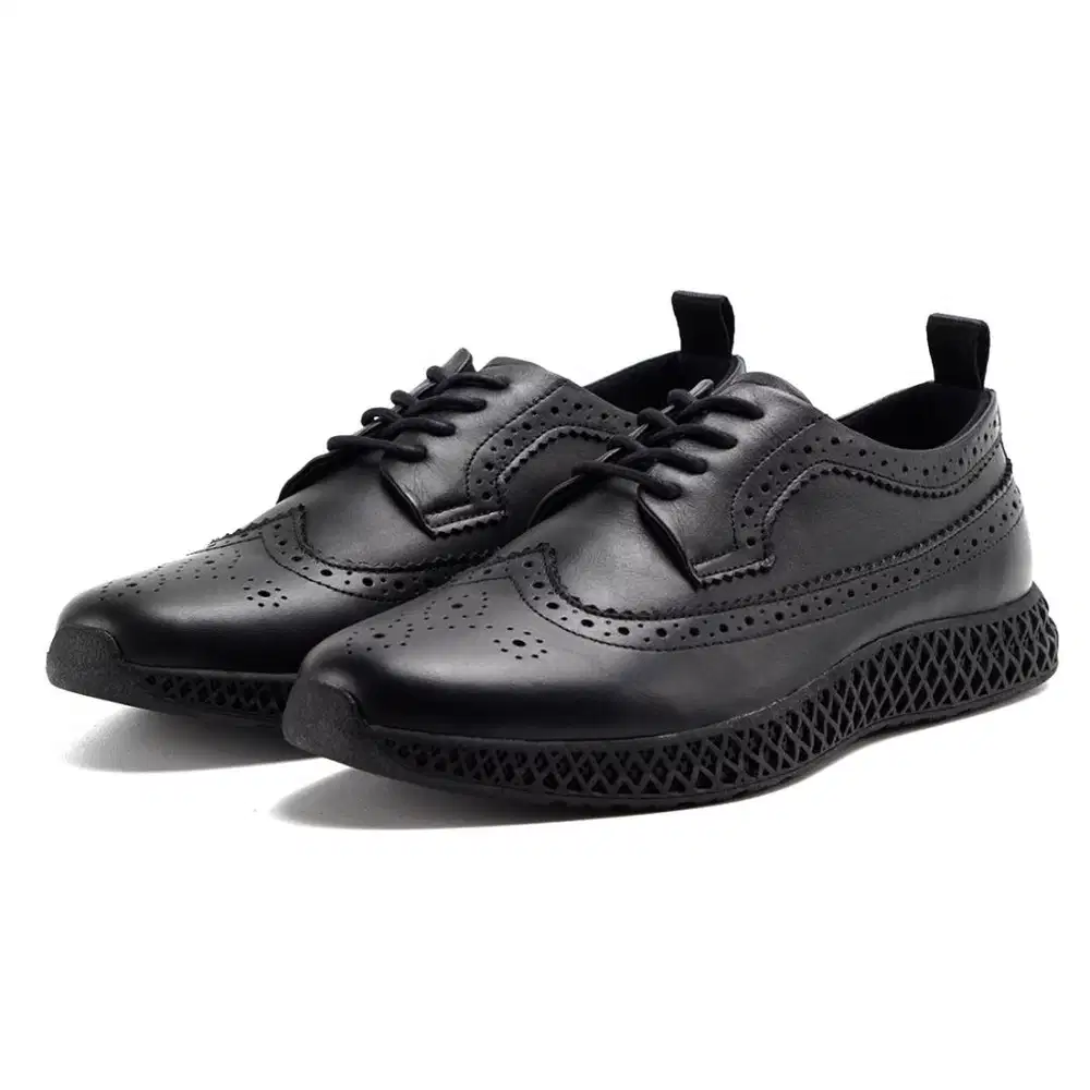 Sepatu Pantofel Kulit Pria Original Kenzio British 2.1 Black TotoSuryo