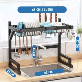 Rak piring di atas Wastafel UK 65 cm tanpa aksesoris