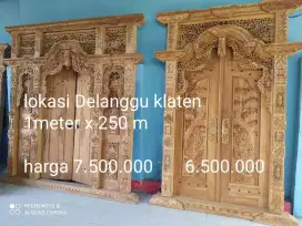 Pintu jendela jati ukir