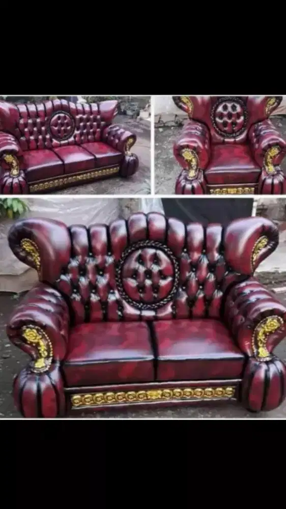 Sofa GAJAH/Sofa Raja Kancing/Sofa KING JUMBO Type 321 + MEJA