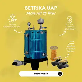 Setrika Uap Laundry dan Konveksi MISTERMOTO 25ltr 2 Setrika