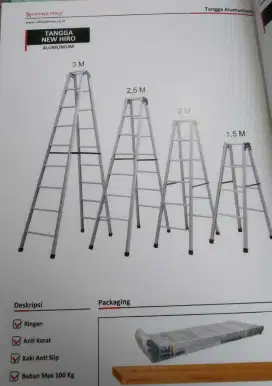 Tangga lipat aluminium 2m