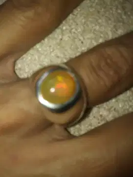 Natural Opal Kalimaya Ring Perak
