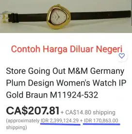 Jam Tangan Wanita M&M Quartz Model Khusus Original Germany