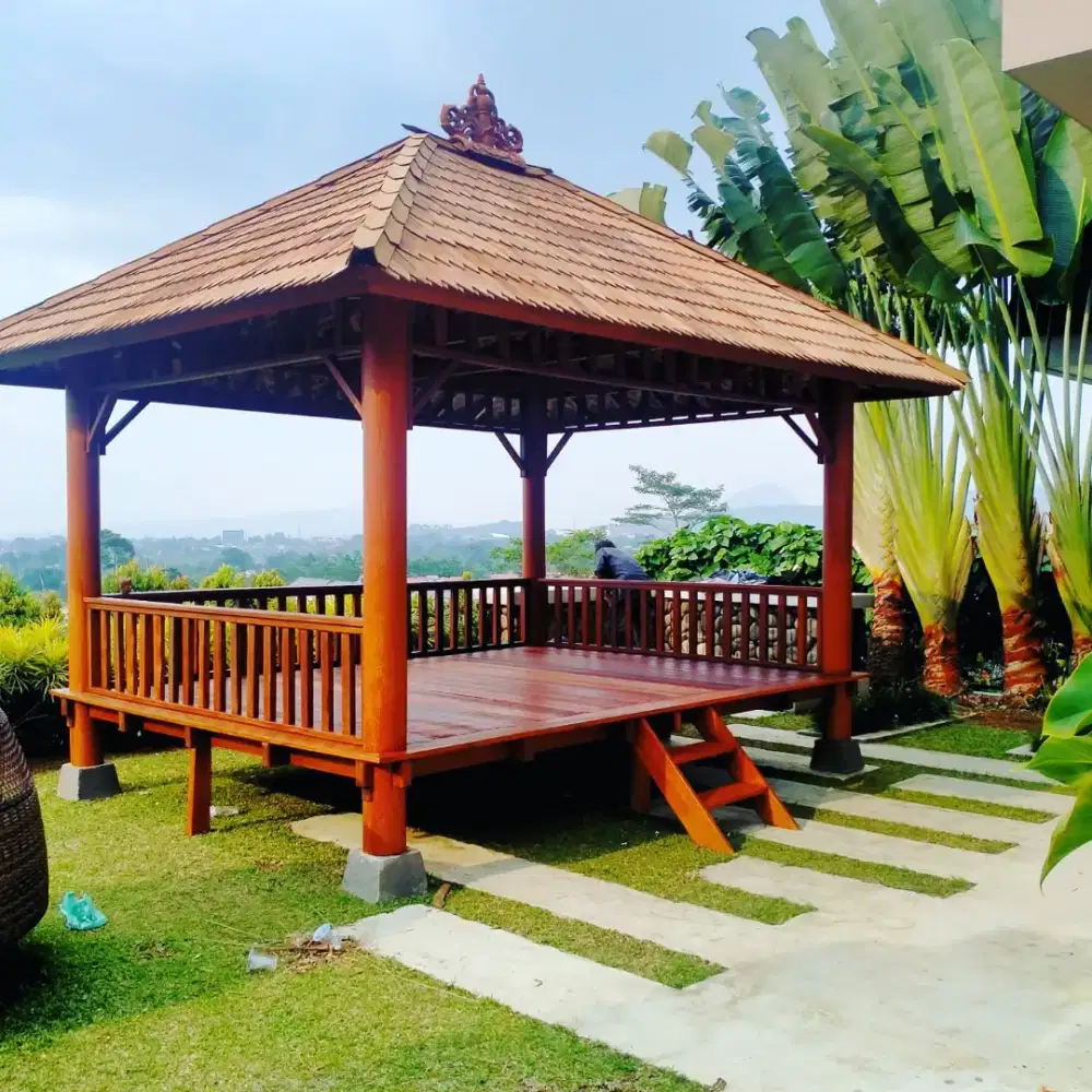 Saung Gazebo Murah dan Berkualitas - Saung Bambu - Saung Kelapa