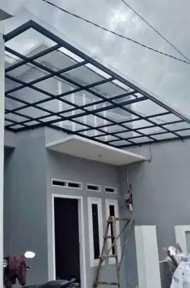 Kanopi atap solarflat minimalis, kanopi transparan murah#920#