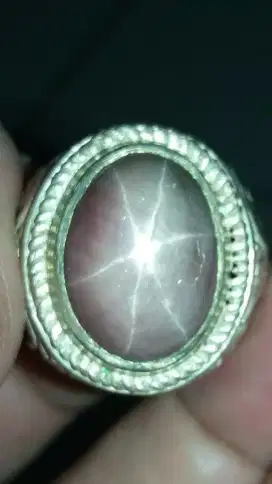 Jual Batu Cincin Natural Red Pinkish Ruby Star Tajam Bagus sekali
