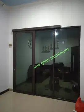 Pintu seleding single/kaca mati
