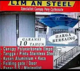 Bengkel las canopi liman steel