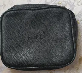 Pouch furla black leather