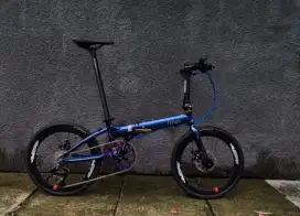 Fnhon Blast blue chameleon Disc 10 speed rakit full bike sepeda lipat