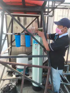 Filter saringan air kuning keruh butek bau zat besi kapur berminyak