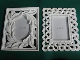 VIVERE Pair PHOTOFRAME 4RDetailed Crafting White