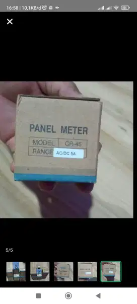 Panel Meter TAB CR45 AC/DC 5A Analog Amperemeter