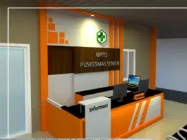 Pembuatan meja bar dan receptionis