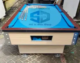 Meja Billiard Biliar Bilyar pool table Ukuran 7feet Marmer Komplit