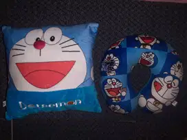 Bantal kepala punggung bantal leher perjalanan motif doraemon empuk