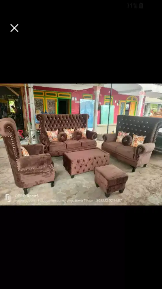 Sofa Syahrini Type 321 puff & Meja READY