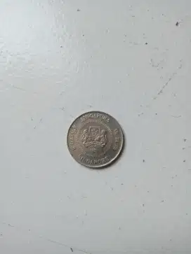 Uang Koin Kuno Singapura 10 cents tahun 1985